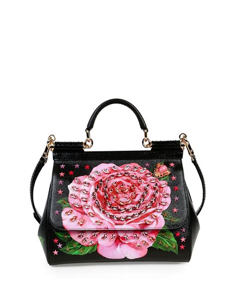 dolce & gabbana miss sicily satchel seetrough